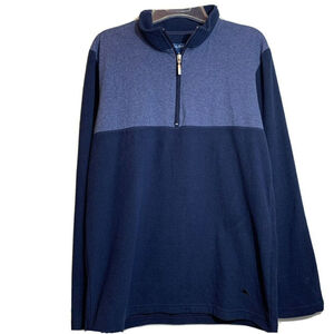 tommy bahama pullover 1/4 zip medium blue